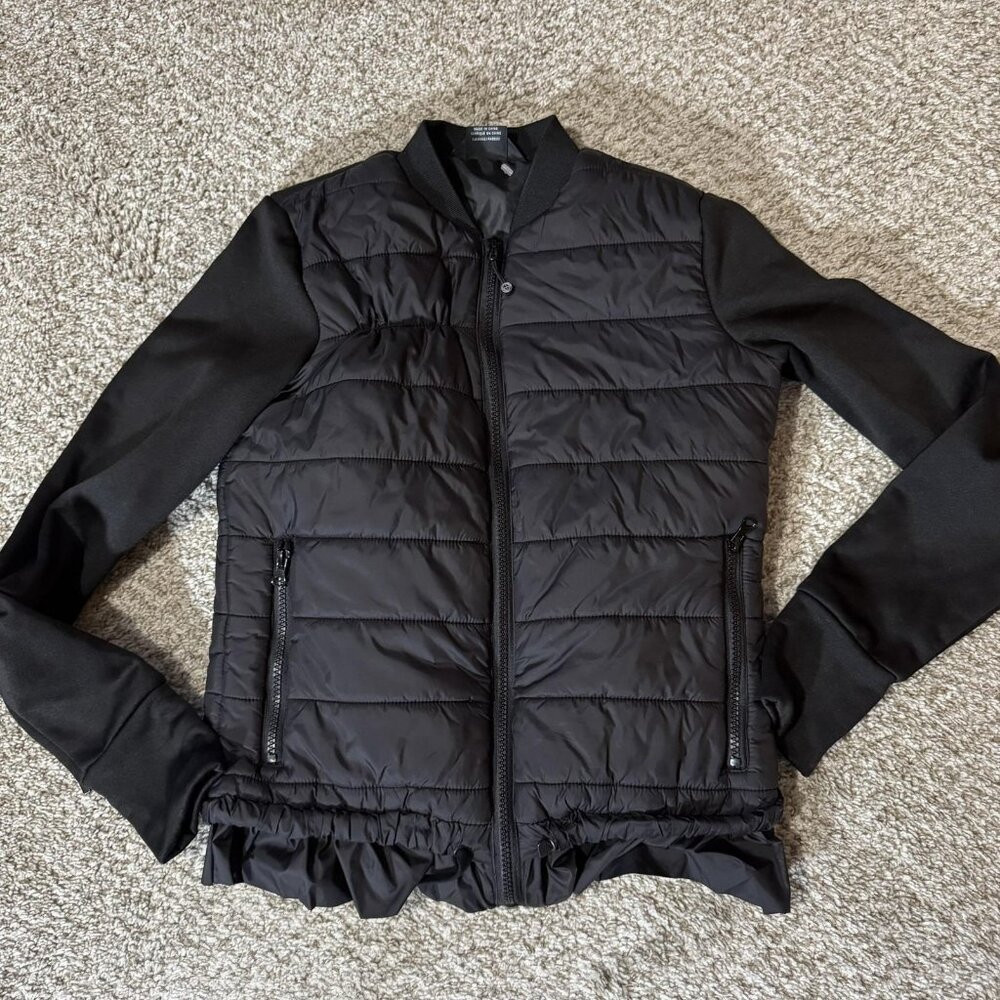 Mondetta Outdoor Project Jacket Womens XS Quilted Bomber Ruffle Hem Lightweight